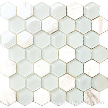 mosaico de mármol hexagonal
